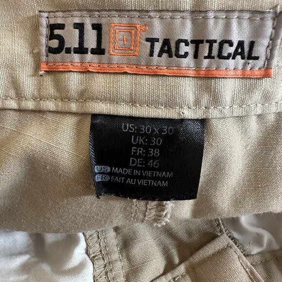 511 Tactical Taclite Pro Cargo Pants Men 30x30 Khaki Tan Ripstop Gusset Hunting - Picture 7 of 11